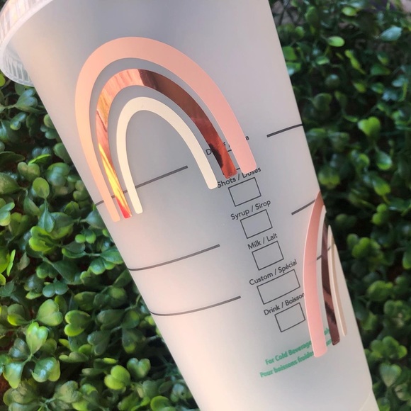 Boho rainbows Starbucks reusable cold cup custom - Picture 2 of 3